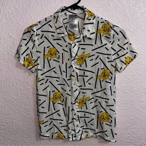 Pokemon White and Yellow Pikachu Men's Shirt